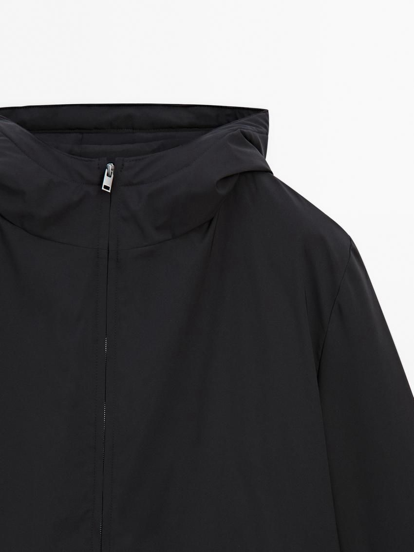 Massimo Dutti Long Lightweight Quilted Down Men Parka Navy | US-FZ4187209