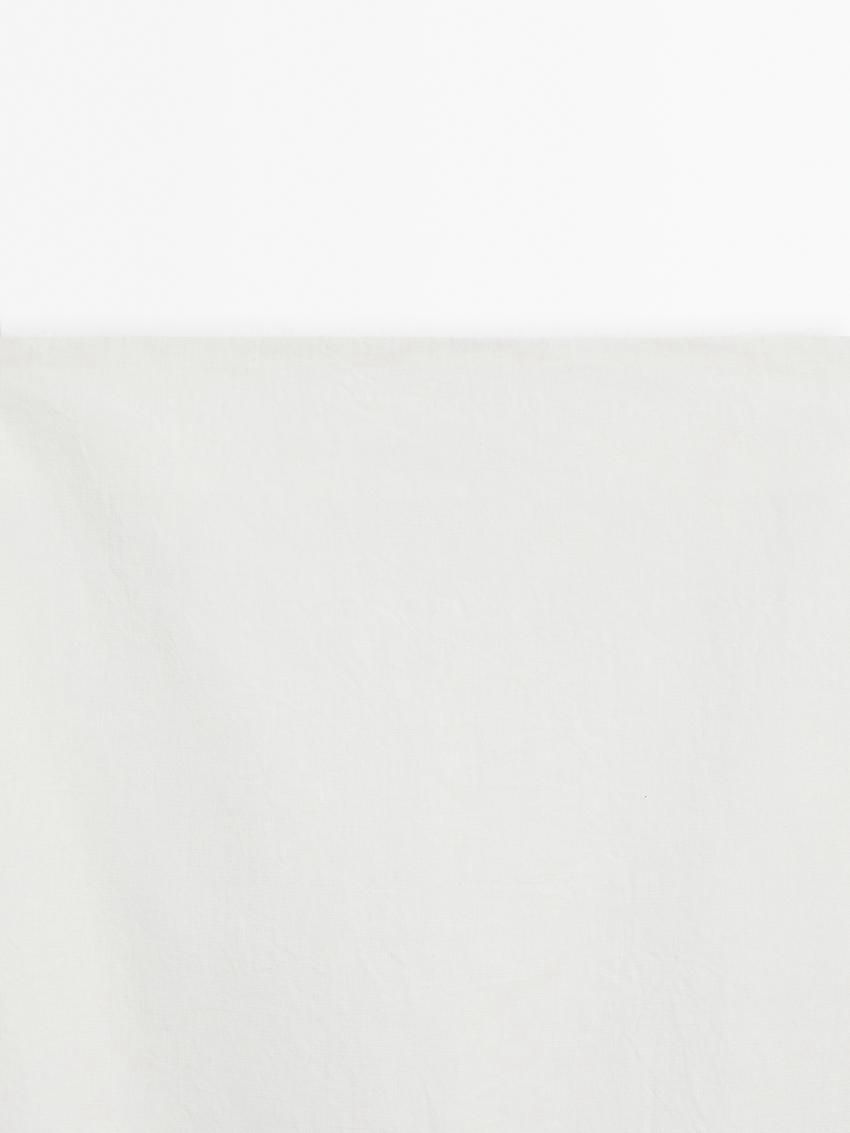 Massimo Dutti Long Linen Blend With Back Slit Women Skirts White | US-FA1562043