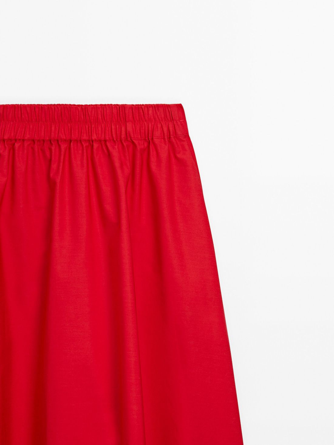 Massimo Dutti Long Maxi With Elasticated Waistband Women Skirts Red | US-JD5746309