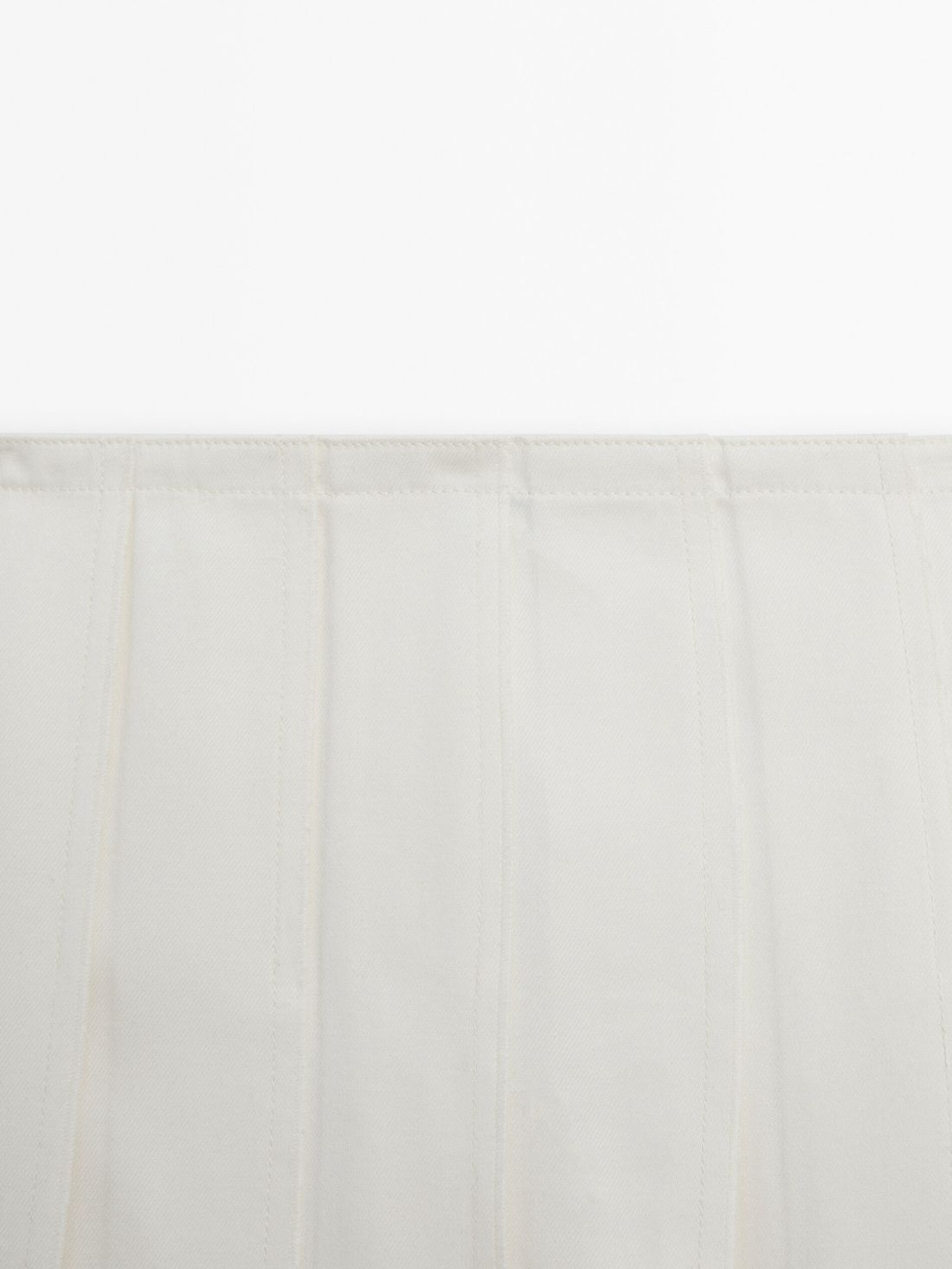 Massimo Dutti Long Pleated High-waist Denim Women Skirts Cream | US-IE9682350