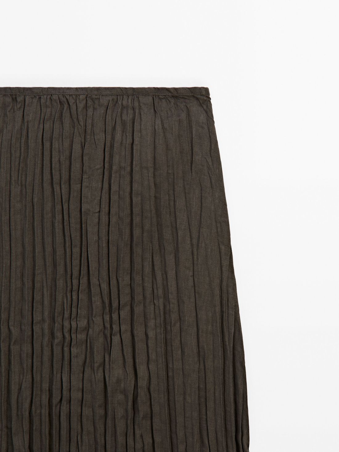 Massimo Dutti Long Pleated Women Skirts Dark Grey | US-WZ1837205