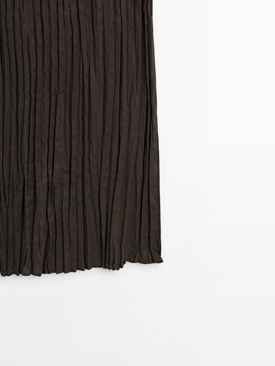Massimo Dutti Long Pleated Women Skirts Dark Grey | US-WZ1837205