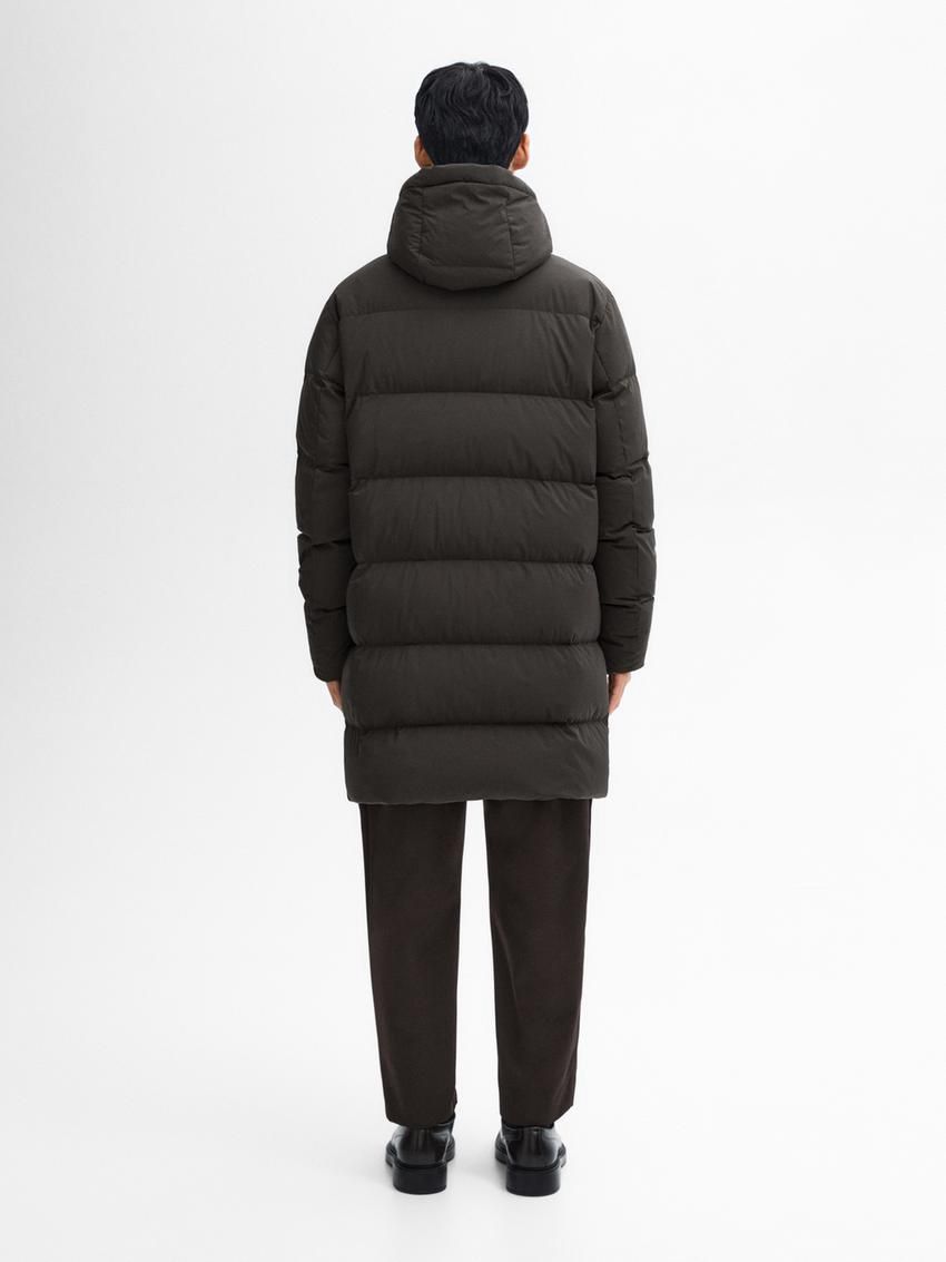 Massimo Dutti Long Puffer Down Men Coat Dark Grey | US-LD2781546