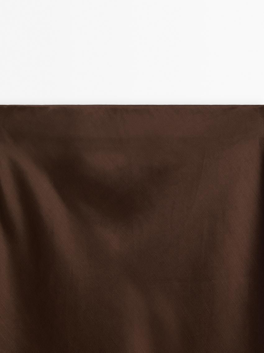 Massimo Dutti Long Satin Women Skirts Chocolate | US-IQ4968052