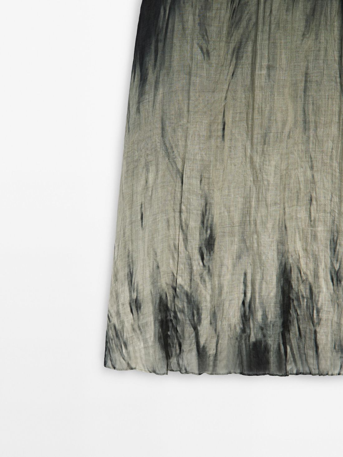 Massimo Dutti Long Tie-dye Print Women Skirts Green | US-HQ7186392