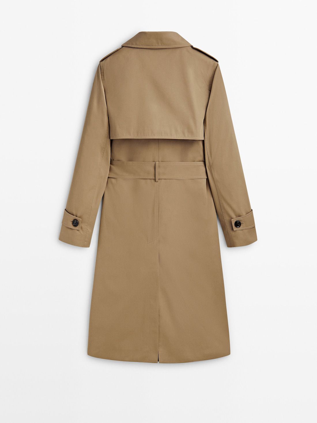 Massimo Dutti Long Women Trench Coat Brown | US-ND4587693