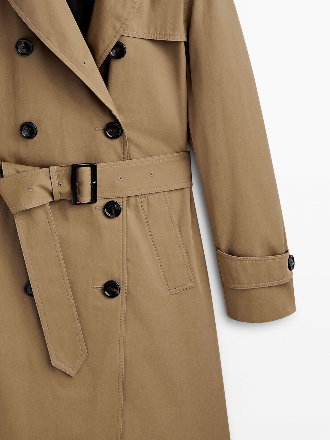 Massimo Dutti Long Women Trench Coat Brown | US-ND4587693