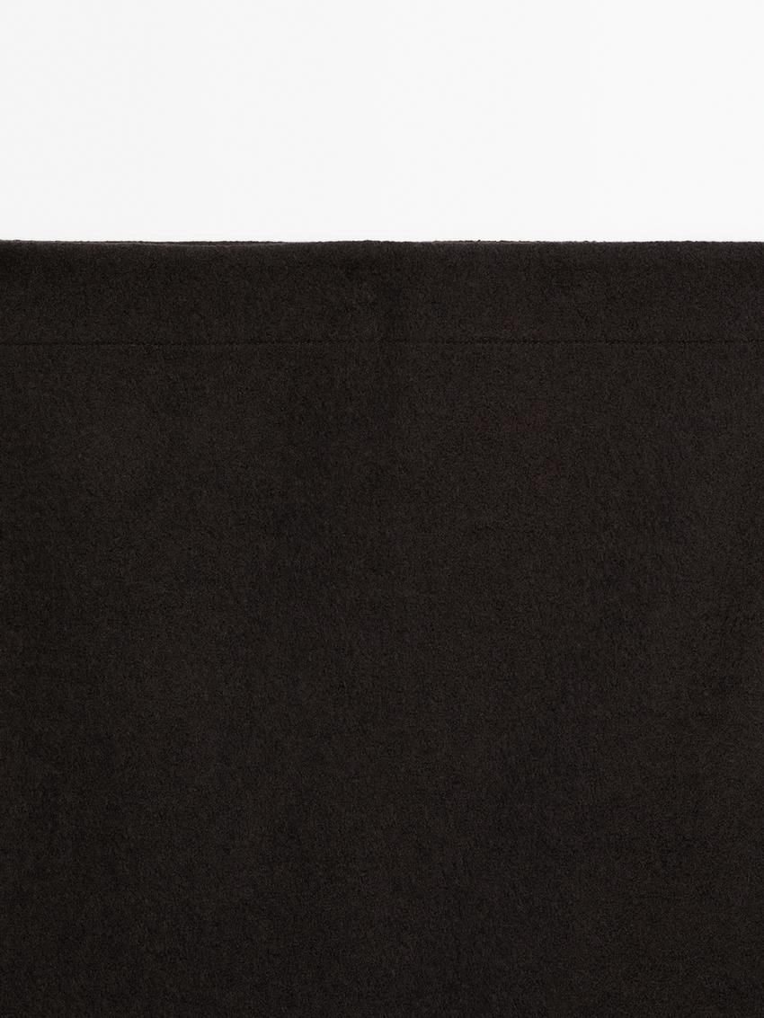Massimo Dutti Long Wool Blend Women Skirts Dark Brown | US-VF2147598