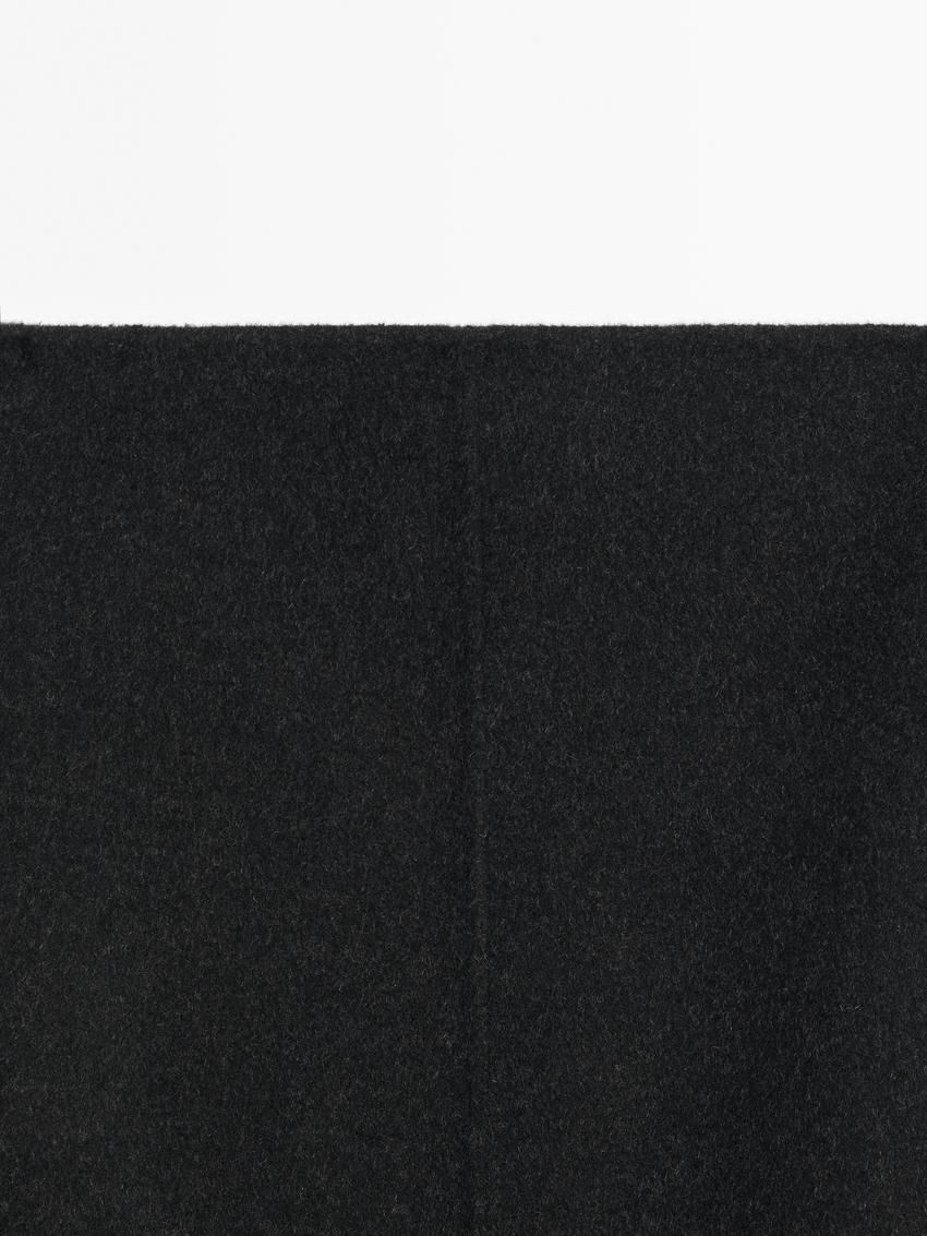 Massimo Dutti Long Wool Blend Women Skirts Black | US-KV9512386
