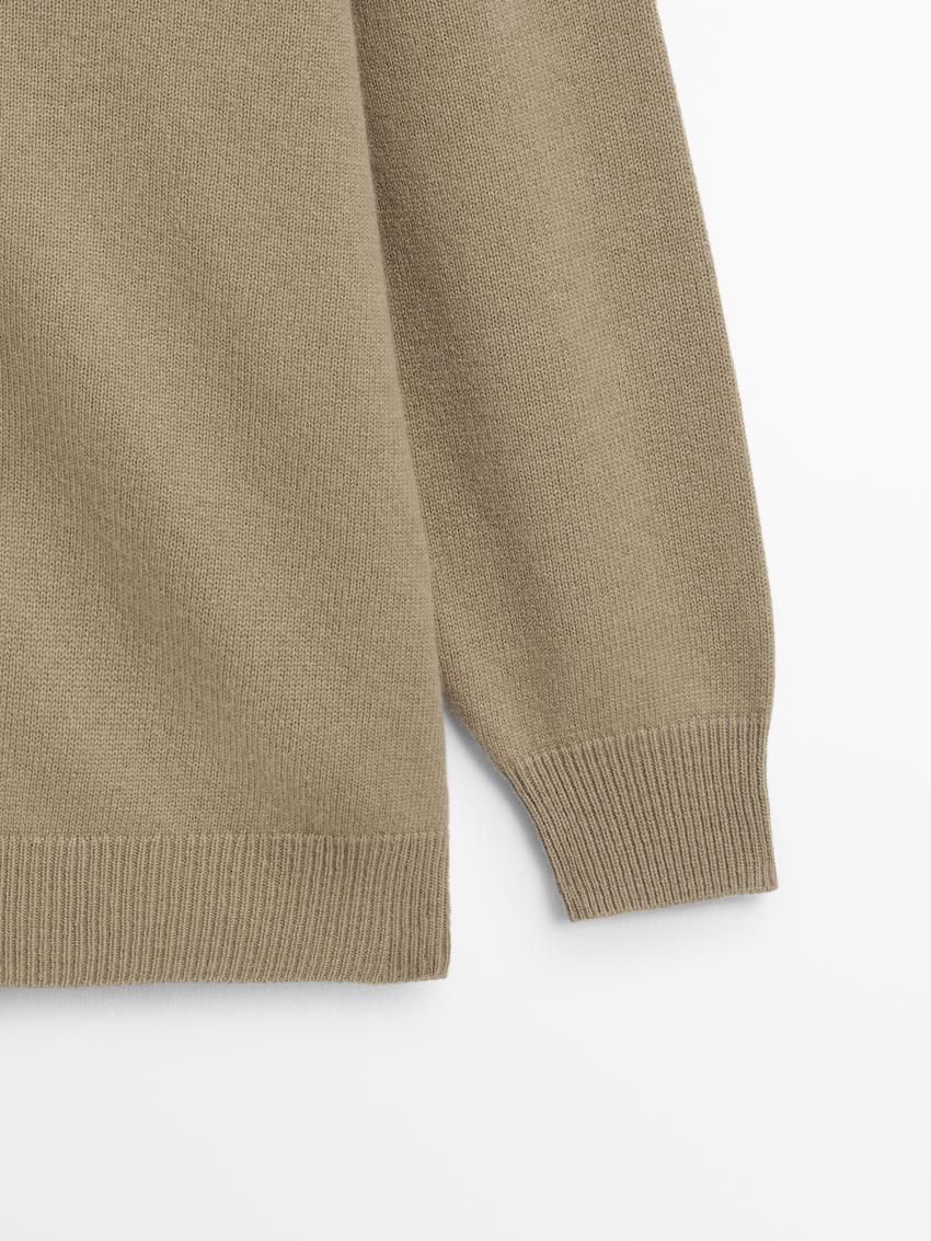 Massimo Dutti Long Wool Knit Women Cardigan Light Green | US-TZ7482309