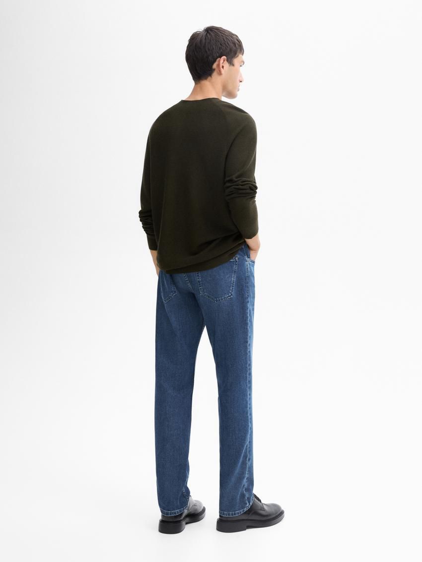 Massimo Dutti Merino Wool Men Jumpers Dark Khaki | US-CX5093746