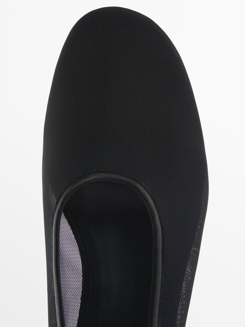Massimo Dutti Mesh Women Heels Black | US-QI7863524