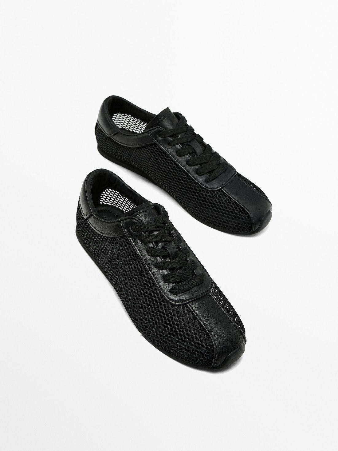 Massimo Dutti Mesh Women Sneakers Black | US-OE0486359