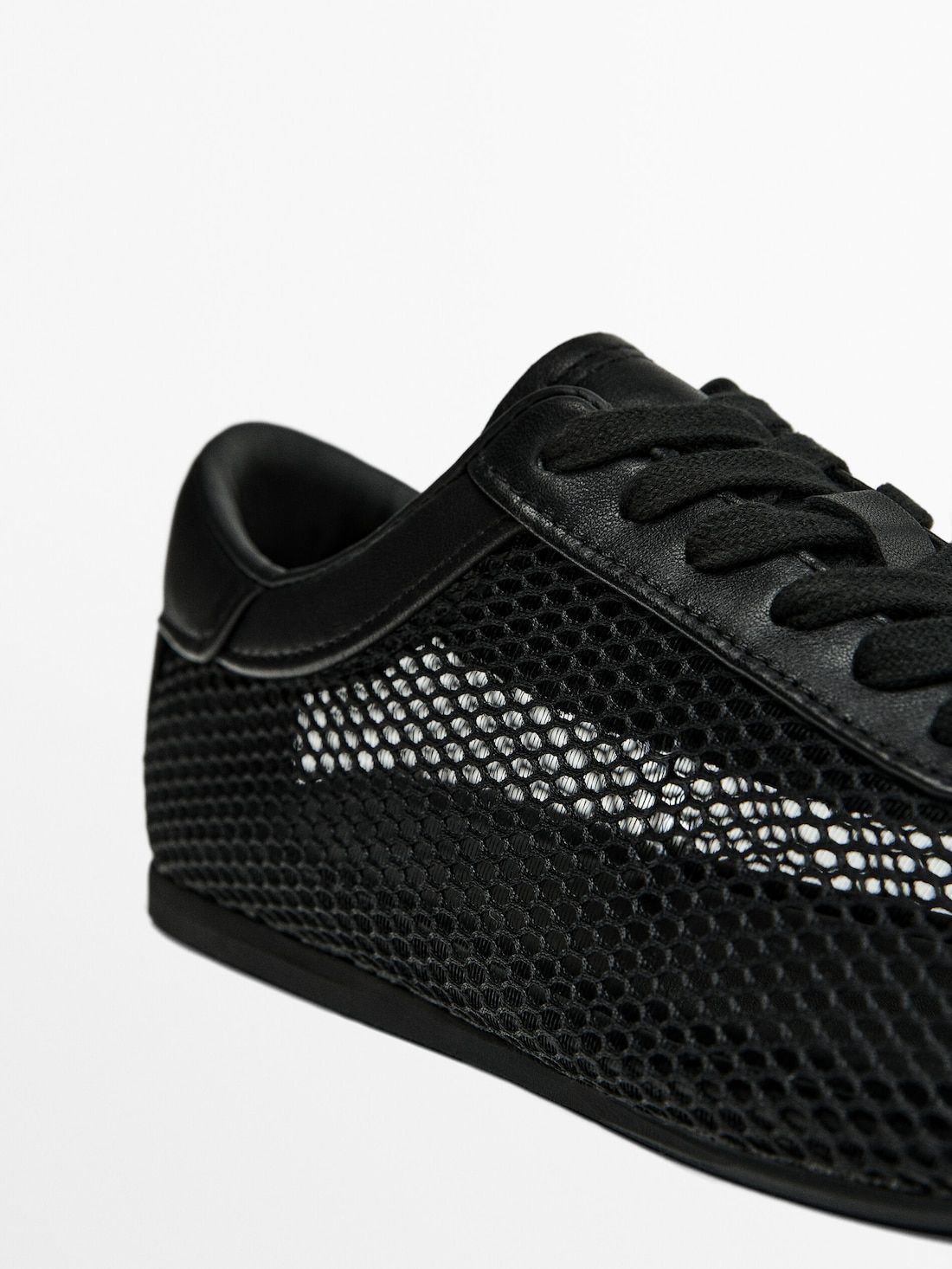 Massimo Dutti Mesh Women Sneakers Black | US-OE0486359