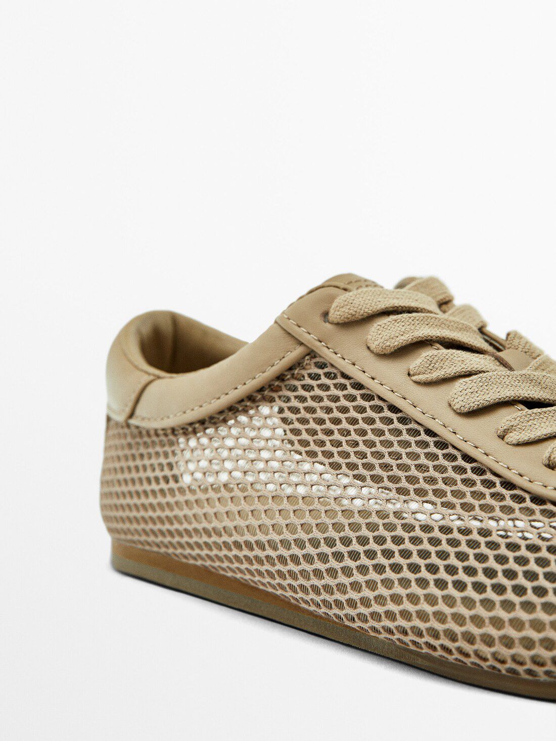 Massimo Dutti Mesh Women Sneakers Light Brown | US-MB4627810