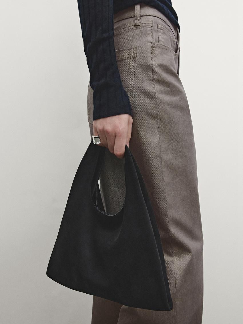 Massimo Dutti Metallic High-waist Straight-leg Women Trousers Metallic | US-SF1270654