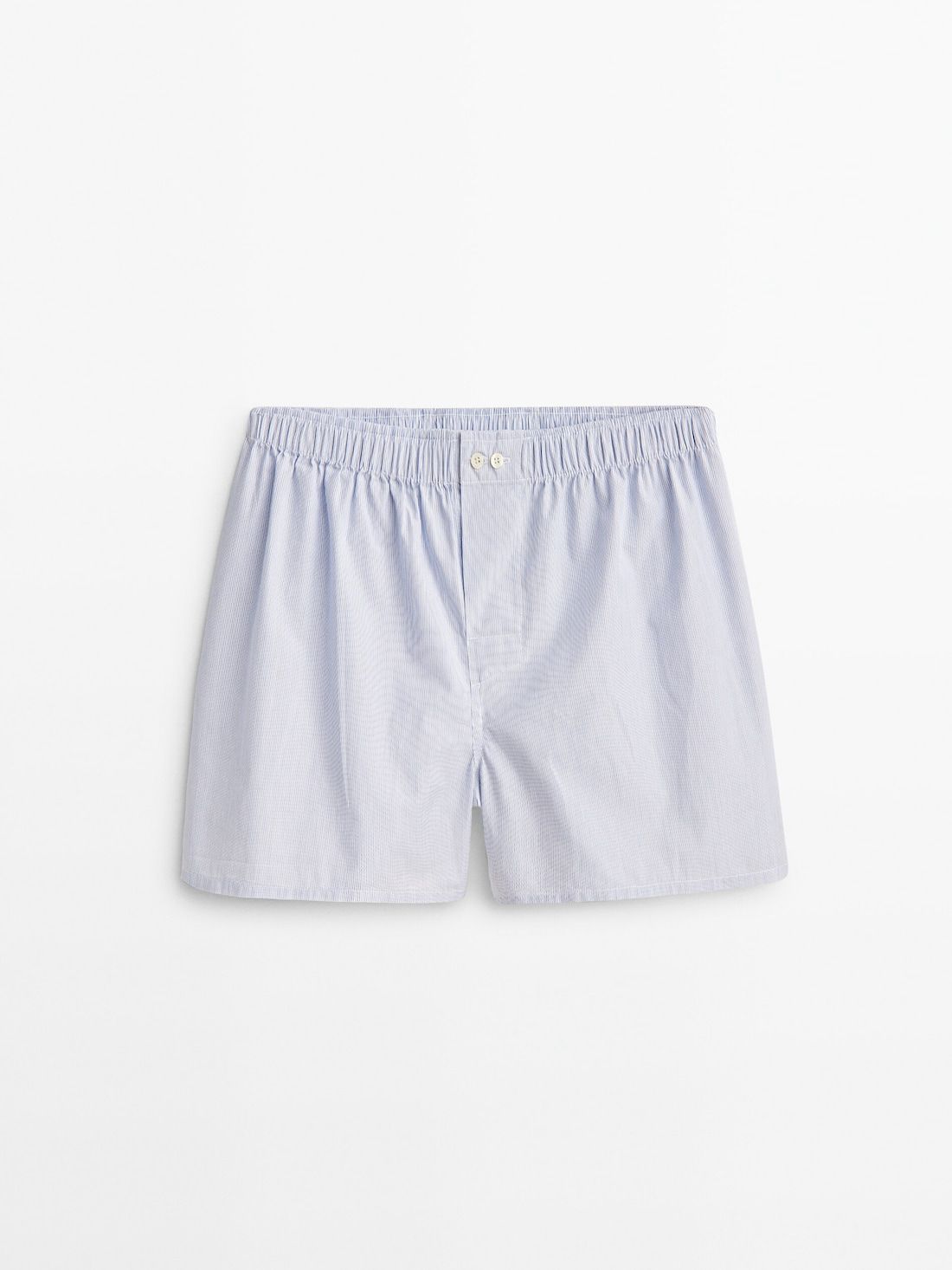 Massimo Dutti Micro-striped Poplin Men Underwear Light Blue | US-NG8913057