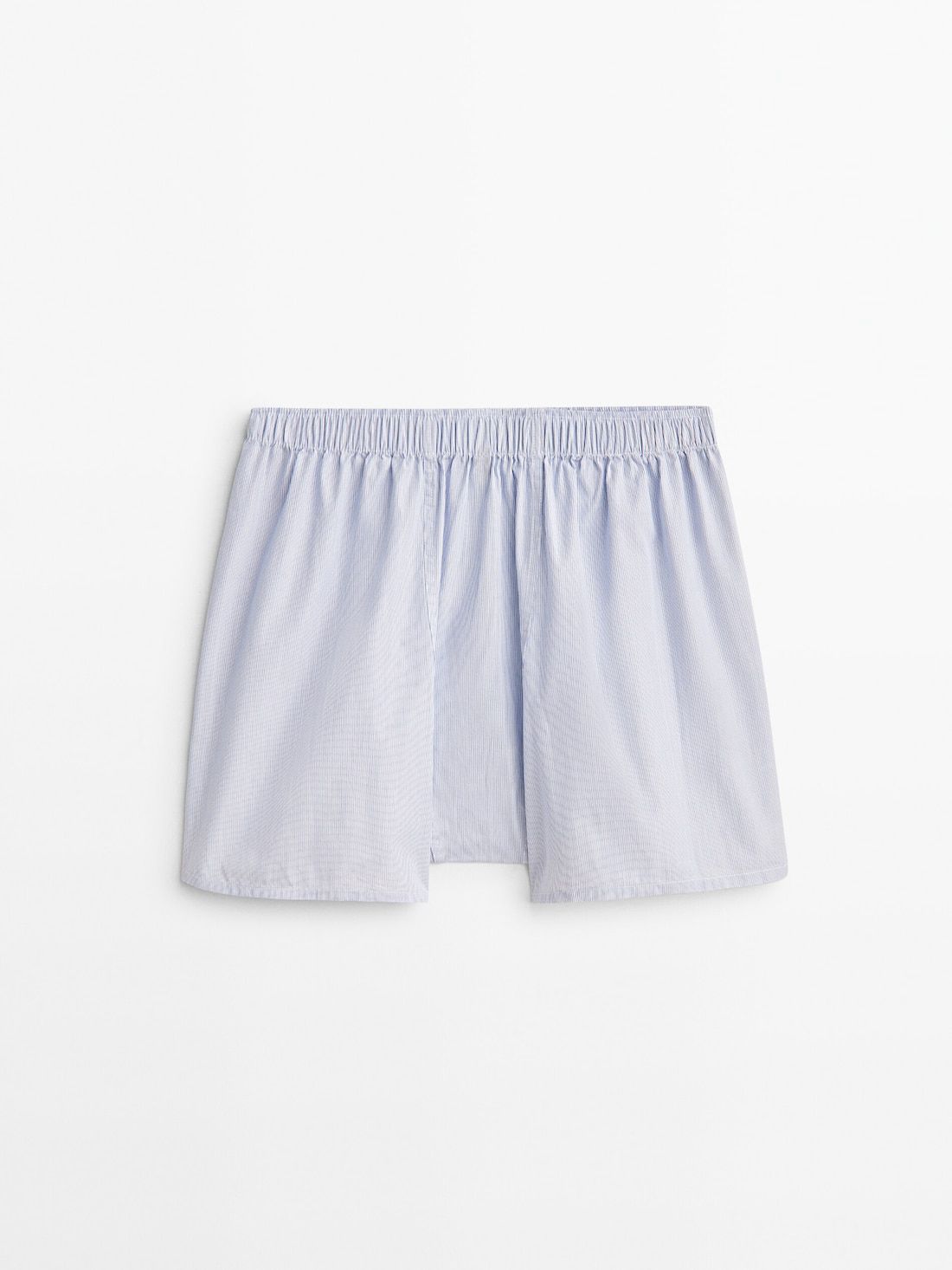Massimo Dutti Micro-striped Poplin Men Underwear Light Blue | US-NG8913057
