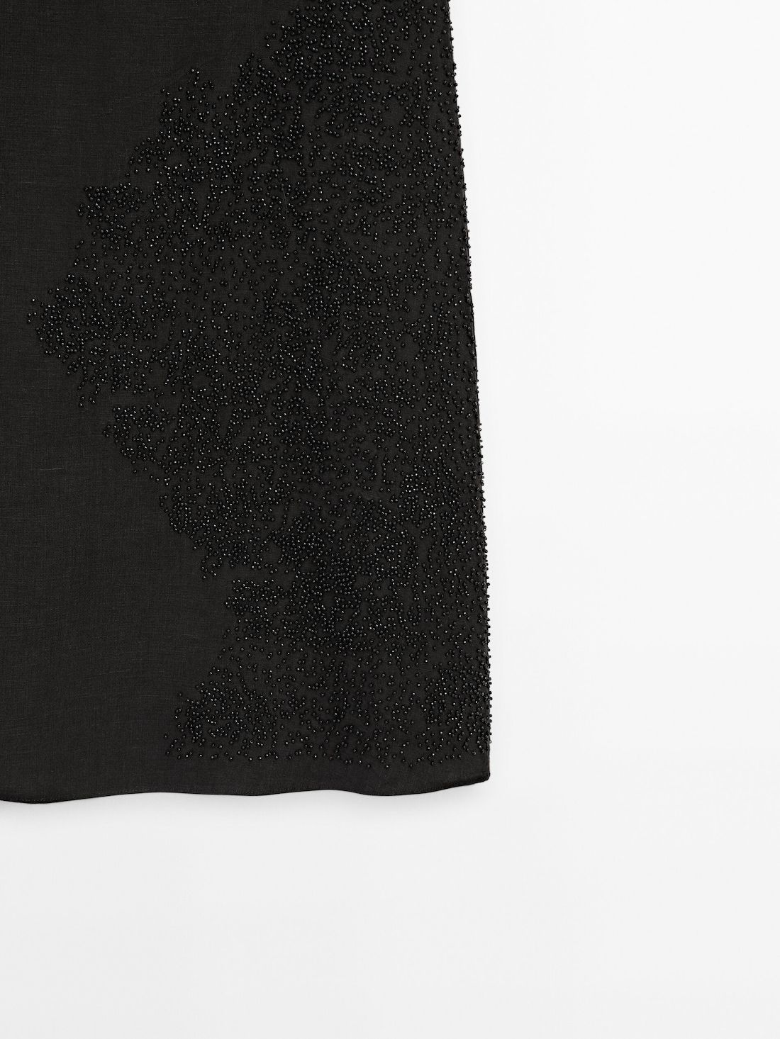 Massimo Dutti Midi With Embroidery Women Skirts Black | US-UG9283714