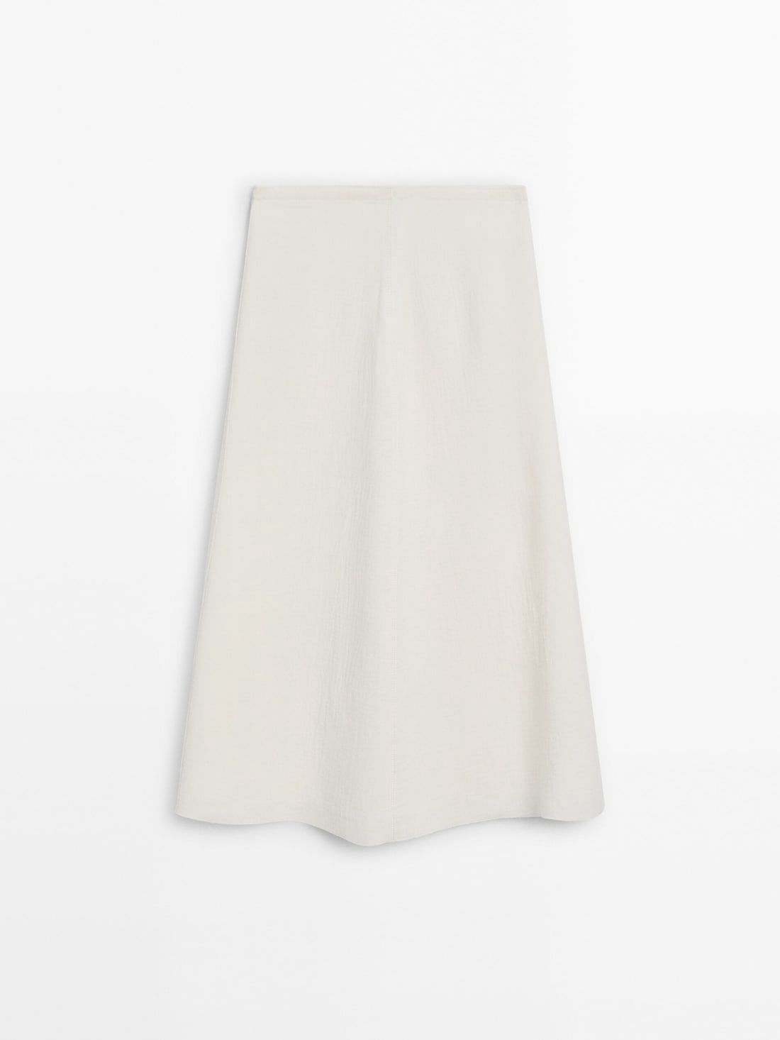 Massimo Dutti Midi With Seam Detail Women Skirts White | US-QU7968045