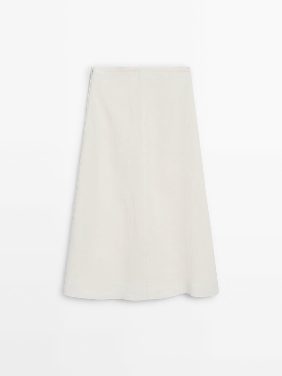 Massimo Dutti Midi With Seam Detail Women Skirts White | US-QU7968045