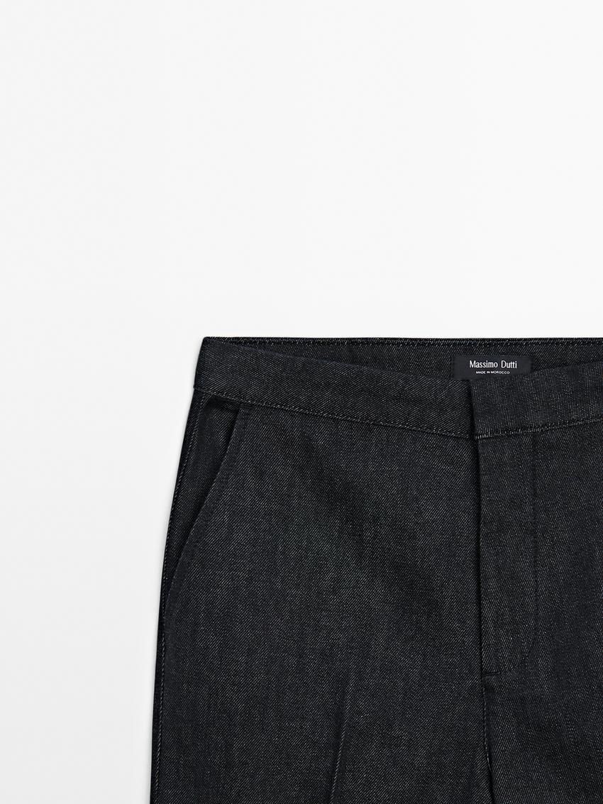 Massimo Dutti Mid-rise Flared Women Jeans Black | US-ZG6142590