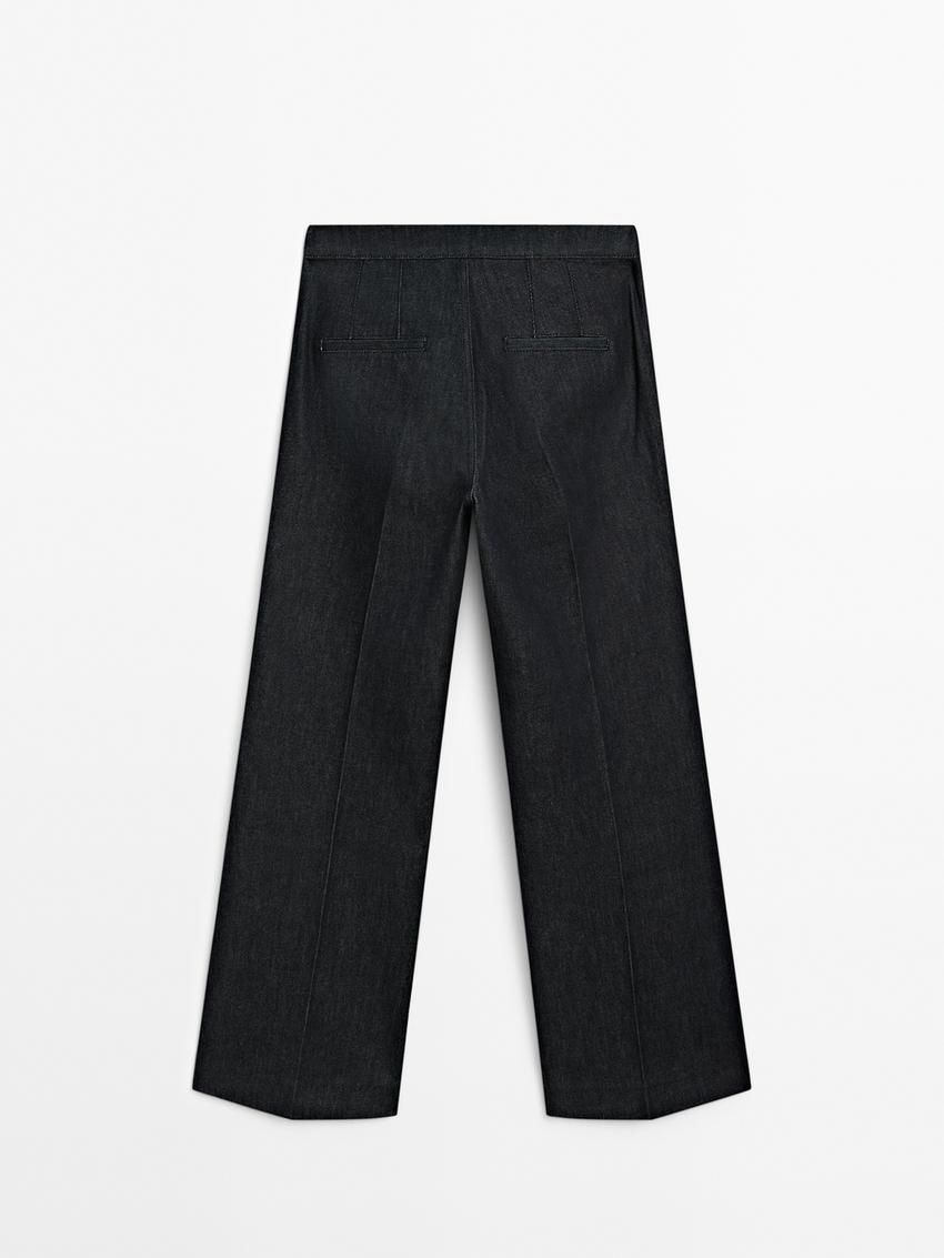 Massimo Dutti Mid-rise Flared Women Jeans Black | US-ZG6142590