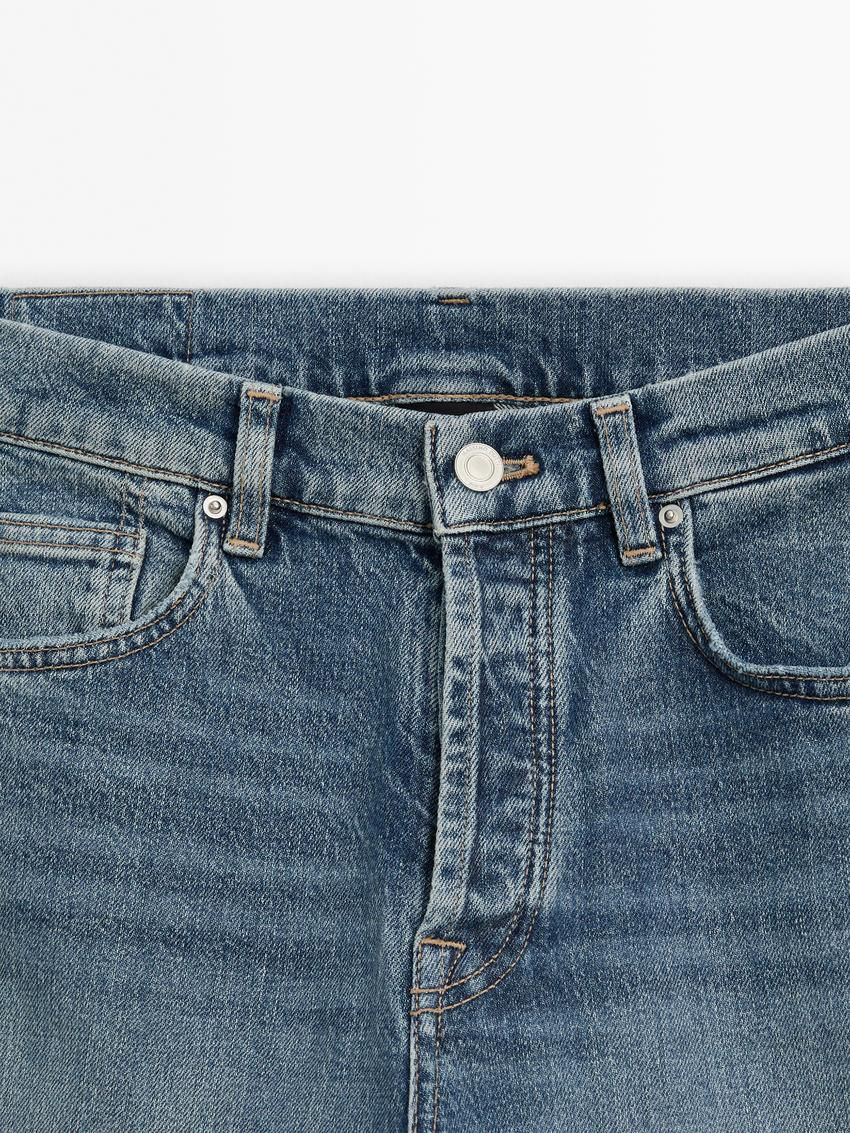 Massimo Dutti Mid-rise Straight-leg Comfort Women Jeans Blue | US-XK1740638