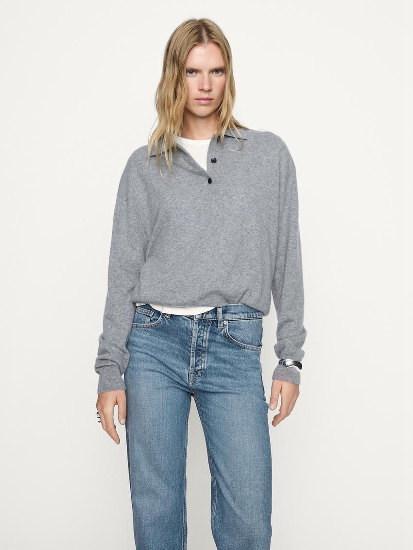 Massimo Dutti Mid-rise Straight-leg Comfort Women Jeans Blue | US-XK1740638