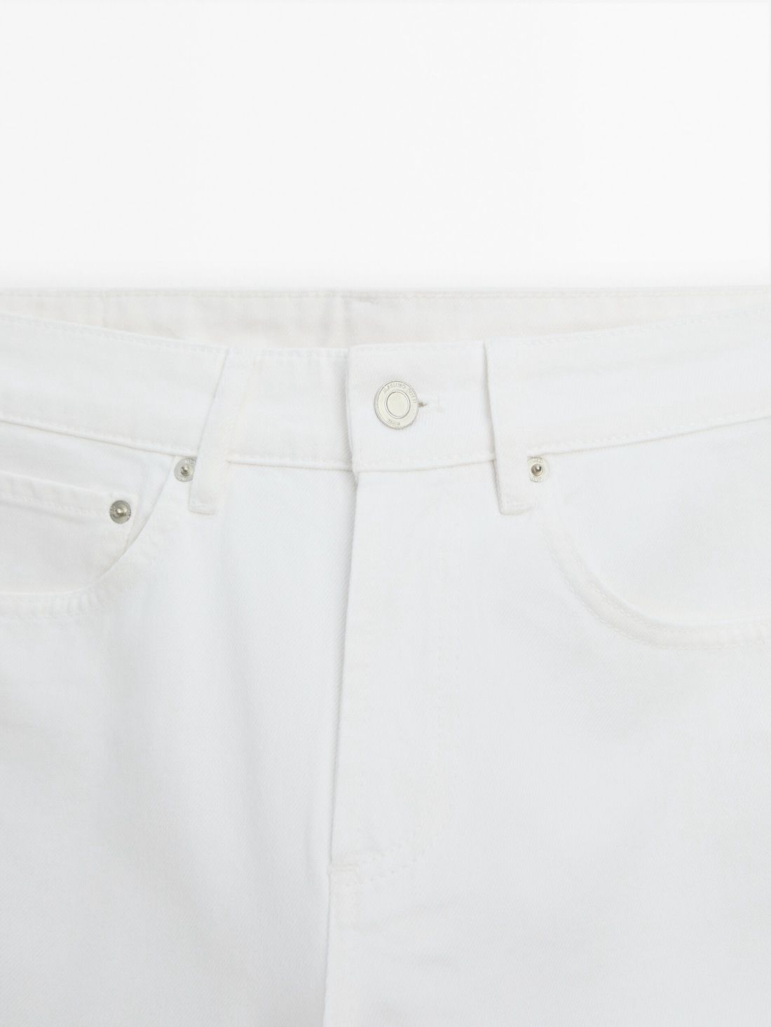 Massimo Dutti Mid-rise Wide-leg Full Length Women Jeans White | US-KL5794618