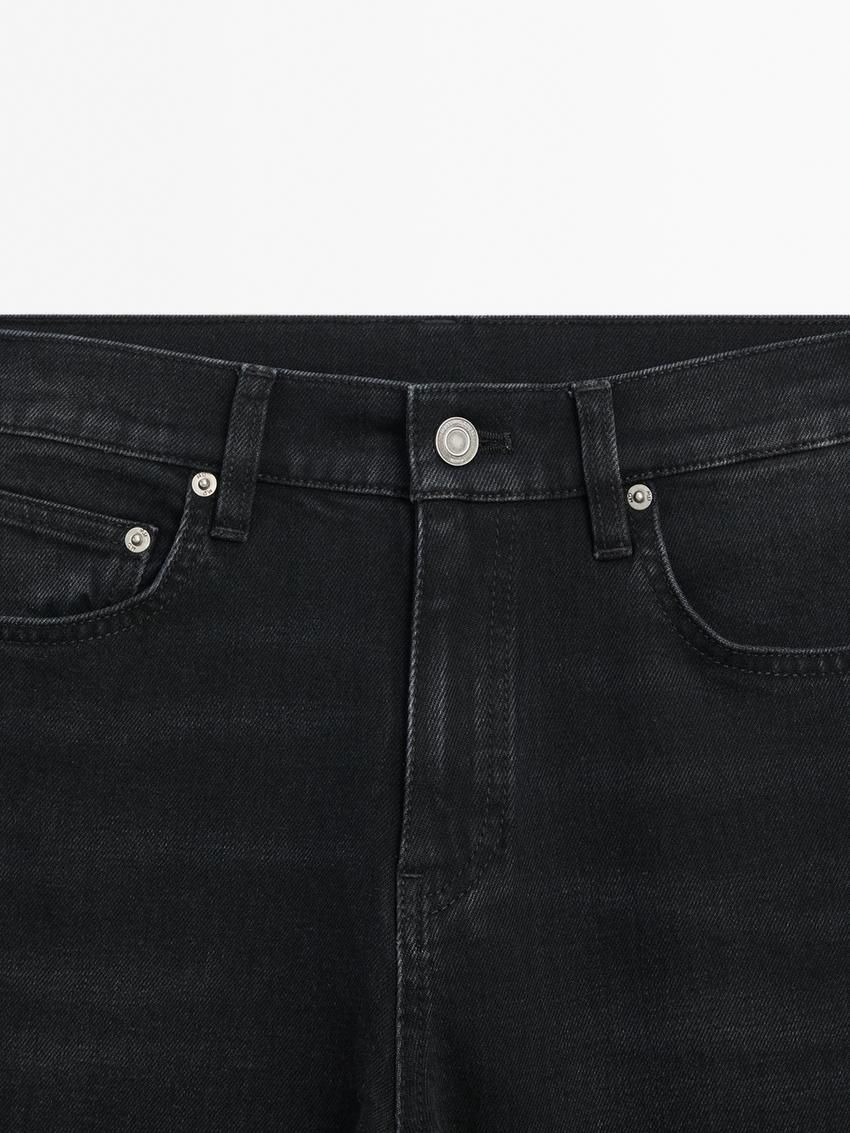 Massimo Dutti Mid-waist Skinny Fit Women Jeans Black | US-VB7892531