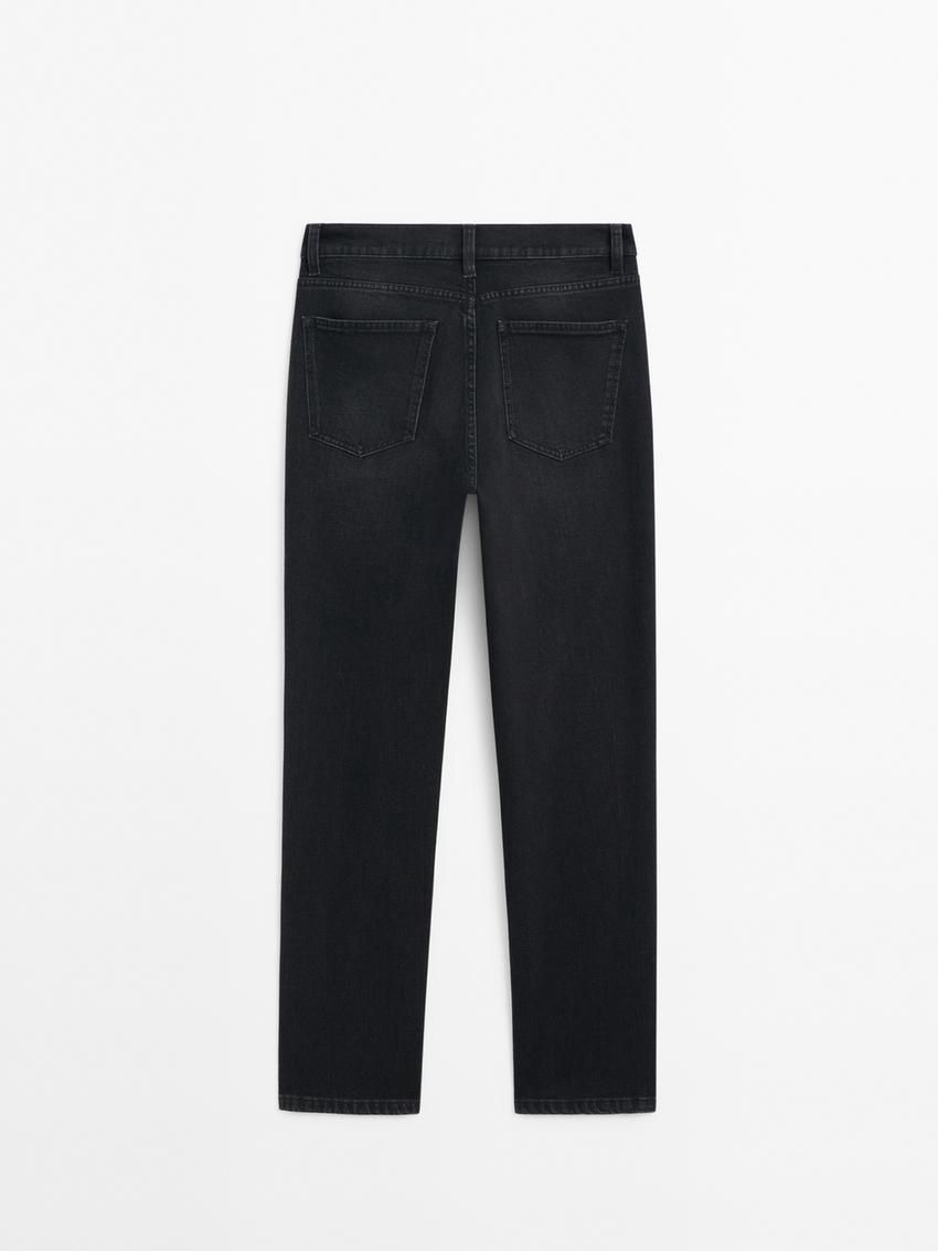 Massimo Dutti Mid-waist Skinny Fit Women Jeans Black | US-VB7892531