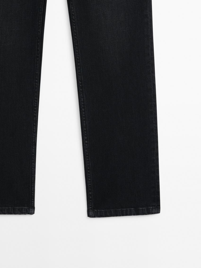 Massimo Dutti Mid-waist Skinny Fit Women Jeans Black | US-VB7892531