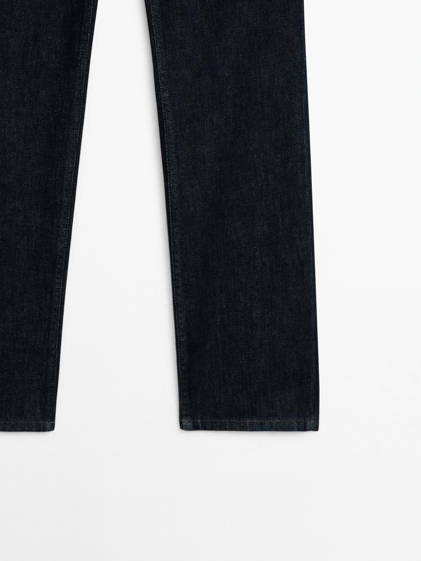 Massimo Dutti Mid-waist Skinny Fit Women Jeans Dark Blue | US-JB5196738