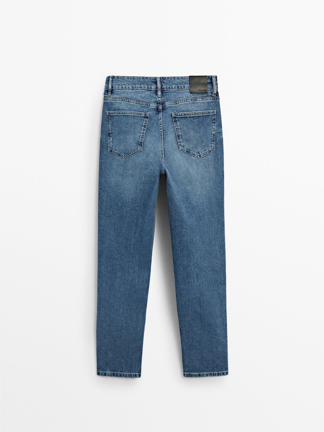 Massimo Dutti Mid-waist Slim-cropped-fit Women Jeans Blue | US-DU9486710