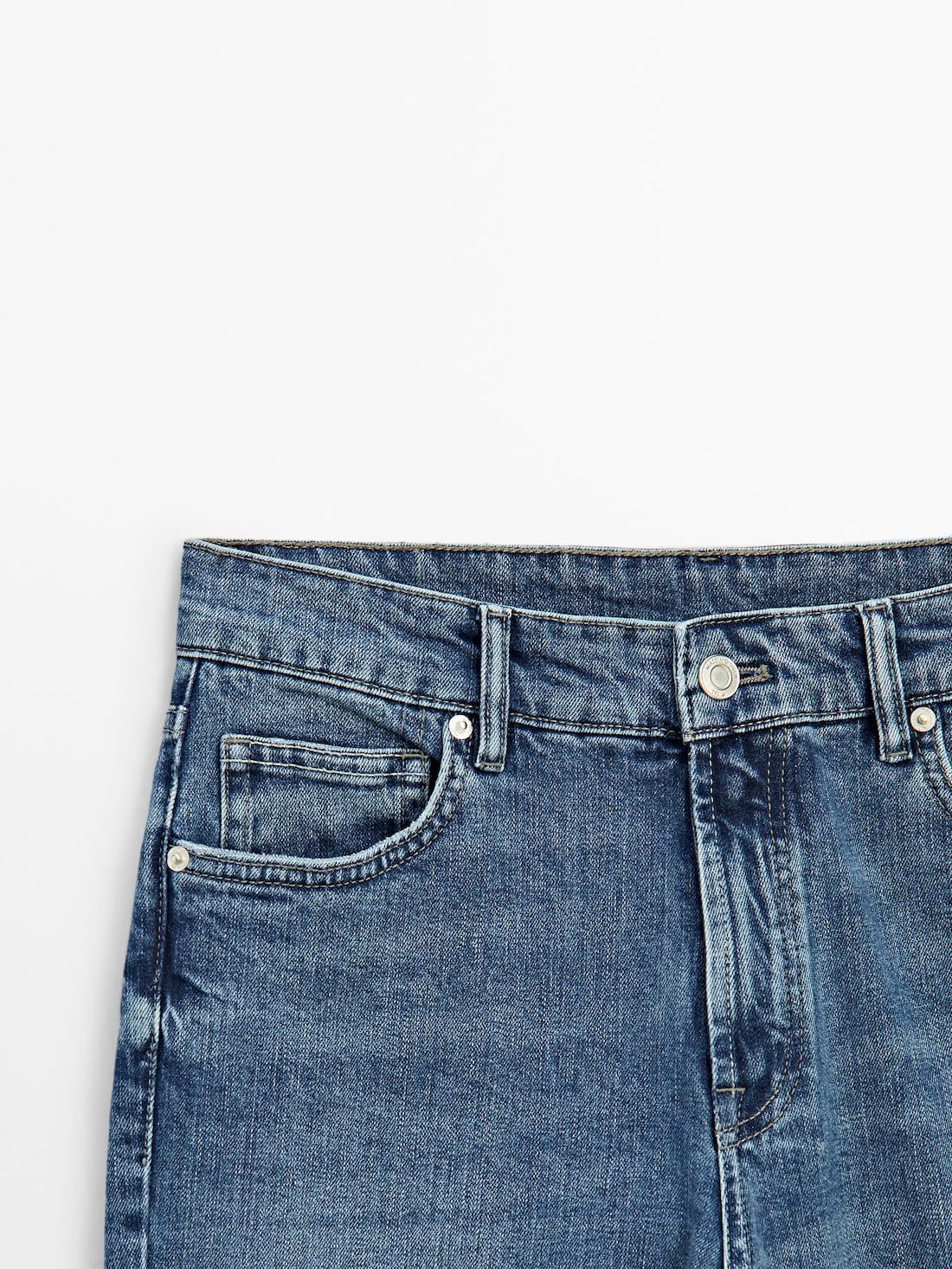 Massimo Dutti Mid-waist Slim-cropped-fit Women Jeans Blue | US-DU9486710