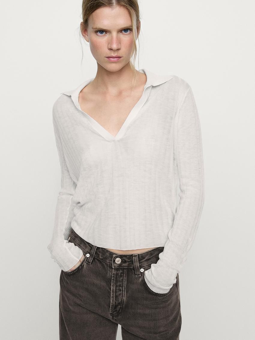 Massimo Dutti Mid-waist Wide-leg Women Jeans Dark Grey | US-BY4571609