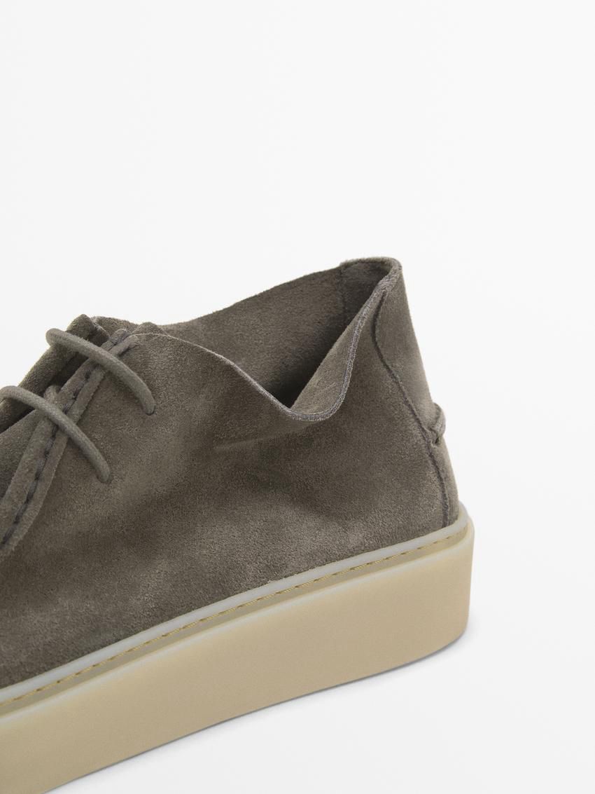 Massimo Dutti Moc Toe Mid-cut Men Ankle Boots Dark Grey | US-WU3496807