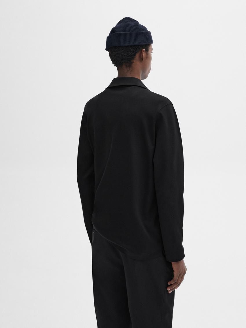 Massimo Dutti Mock Neck Knit Men Sweater Black | US-HX1376290