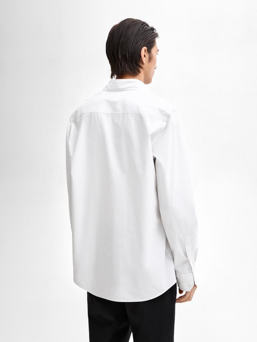 Massimo Dutti Multi-stripe Poplin Men Shirts Cream | US-GN7189304