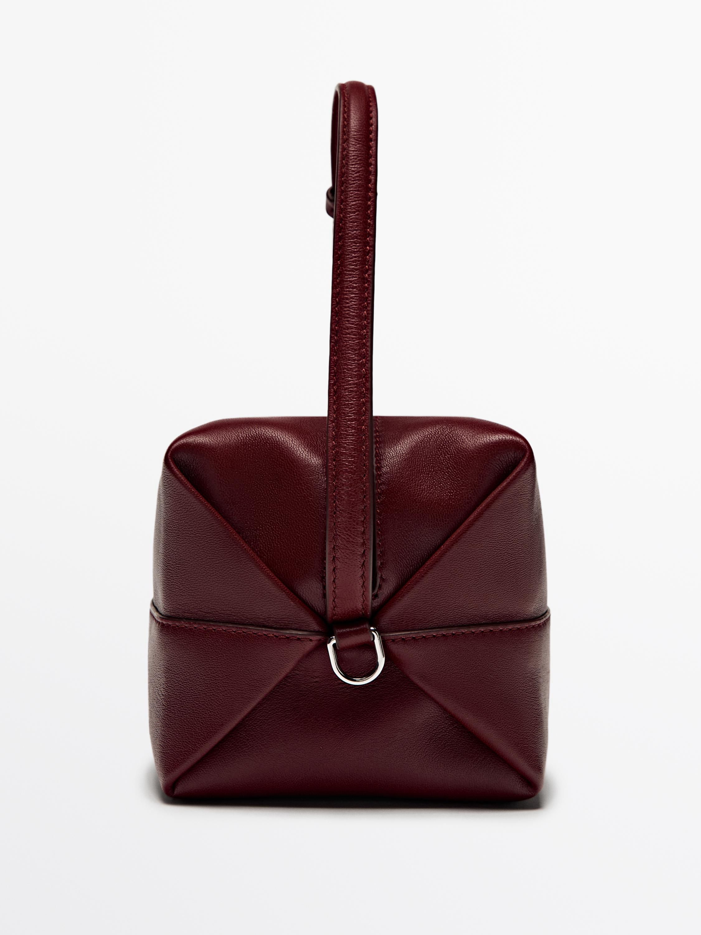 Massimo Dutti Nappa Leather Mini Women Crossbody Bag Red | US-XS7514826