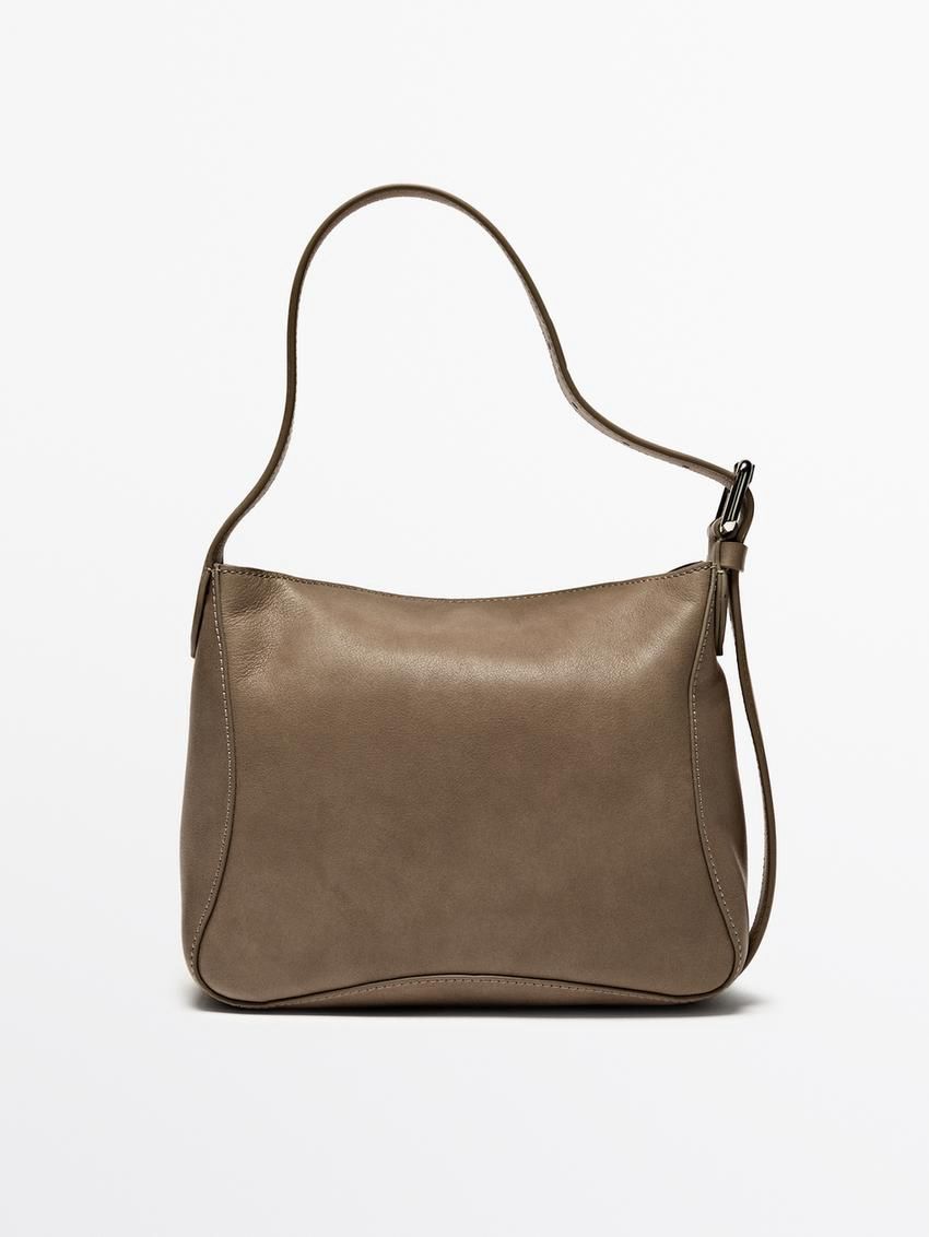 Massimo Dutti Nappa Leather Mini Women Handbag Brown | US-SU2148067