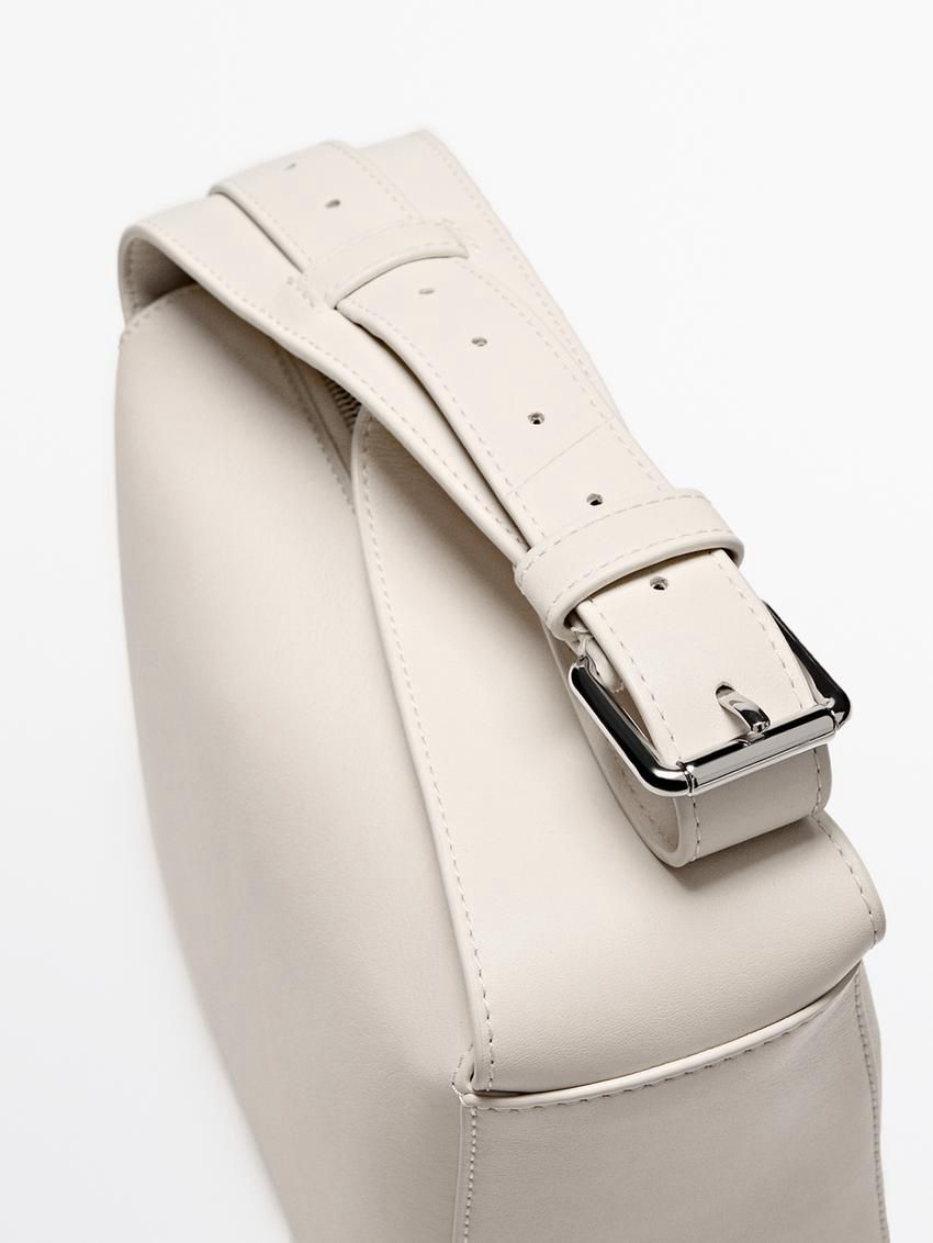 Massimo Dutti Nappa Leather Mini Women Shoulder Bag Beige | US-DI6503721