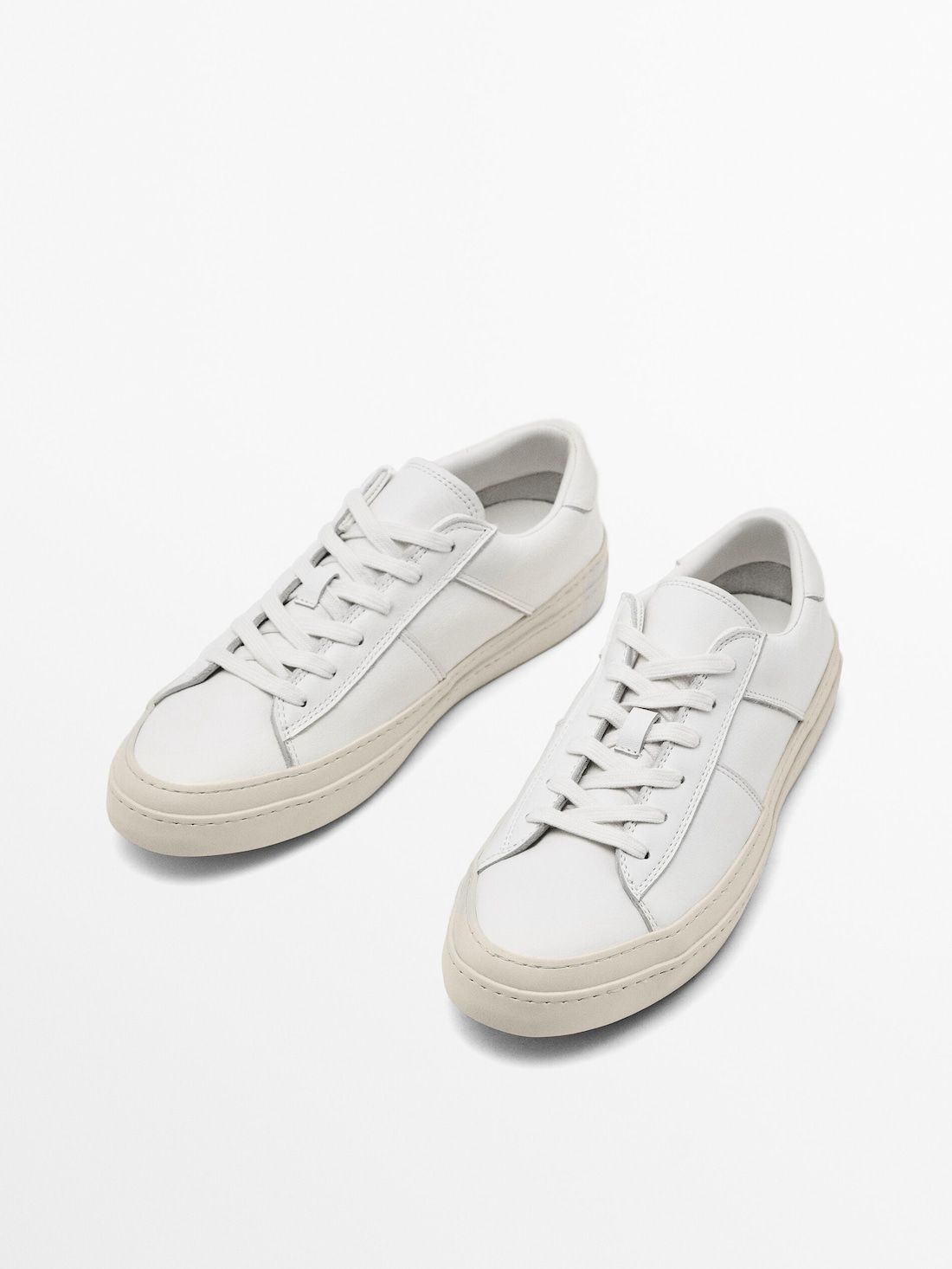 Massimo Dutti Nappa Men Sneakers White | US-NL8603412