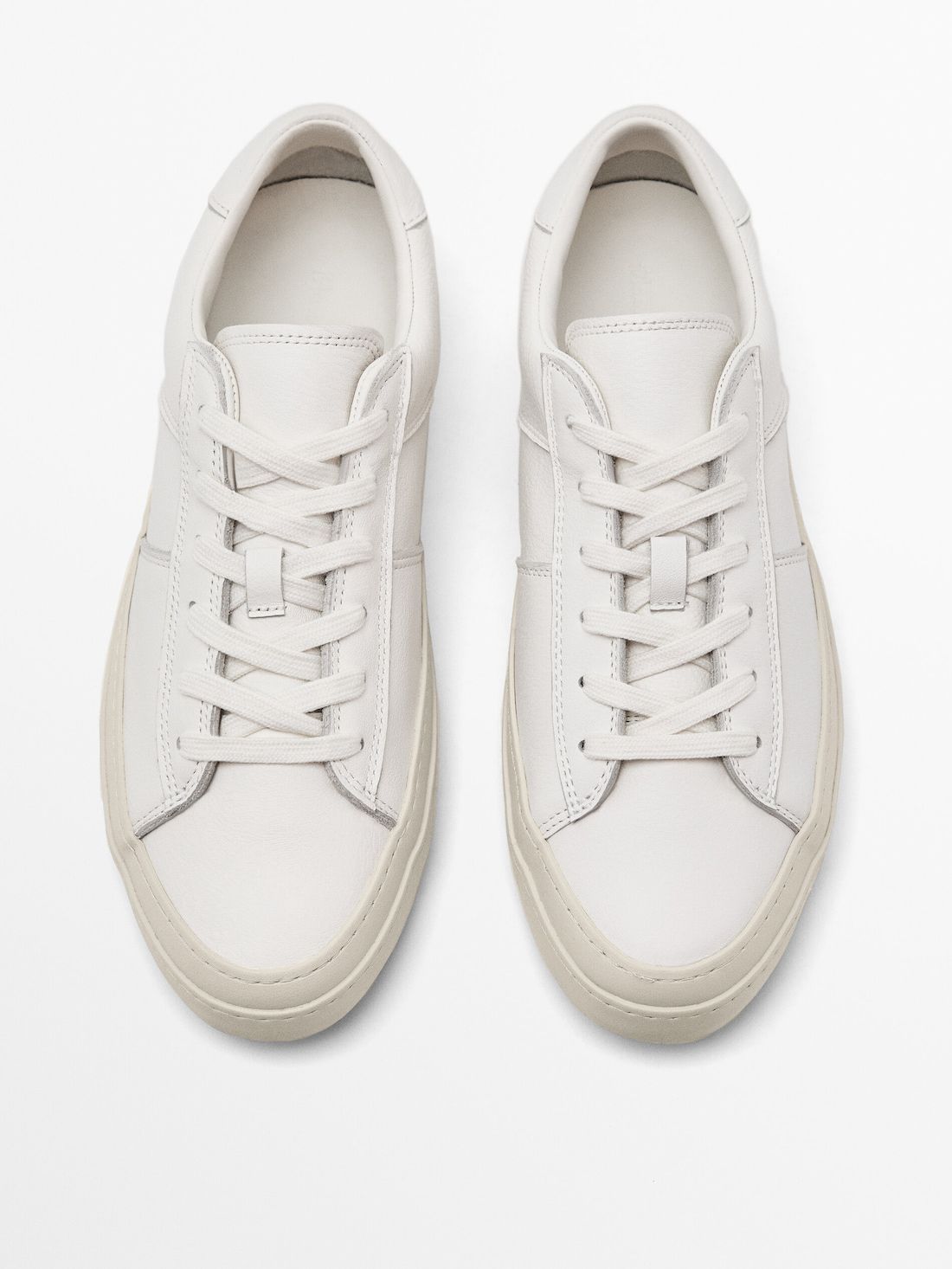 Massimo Dutti Nappa Men Sneakers White | US-NL8603412