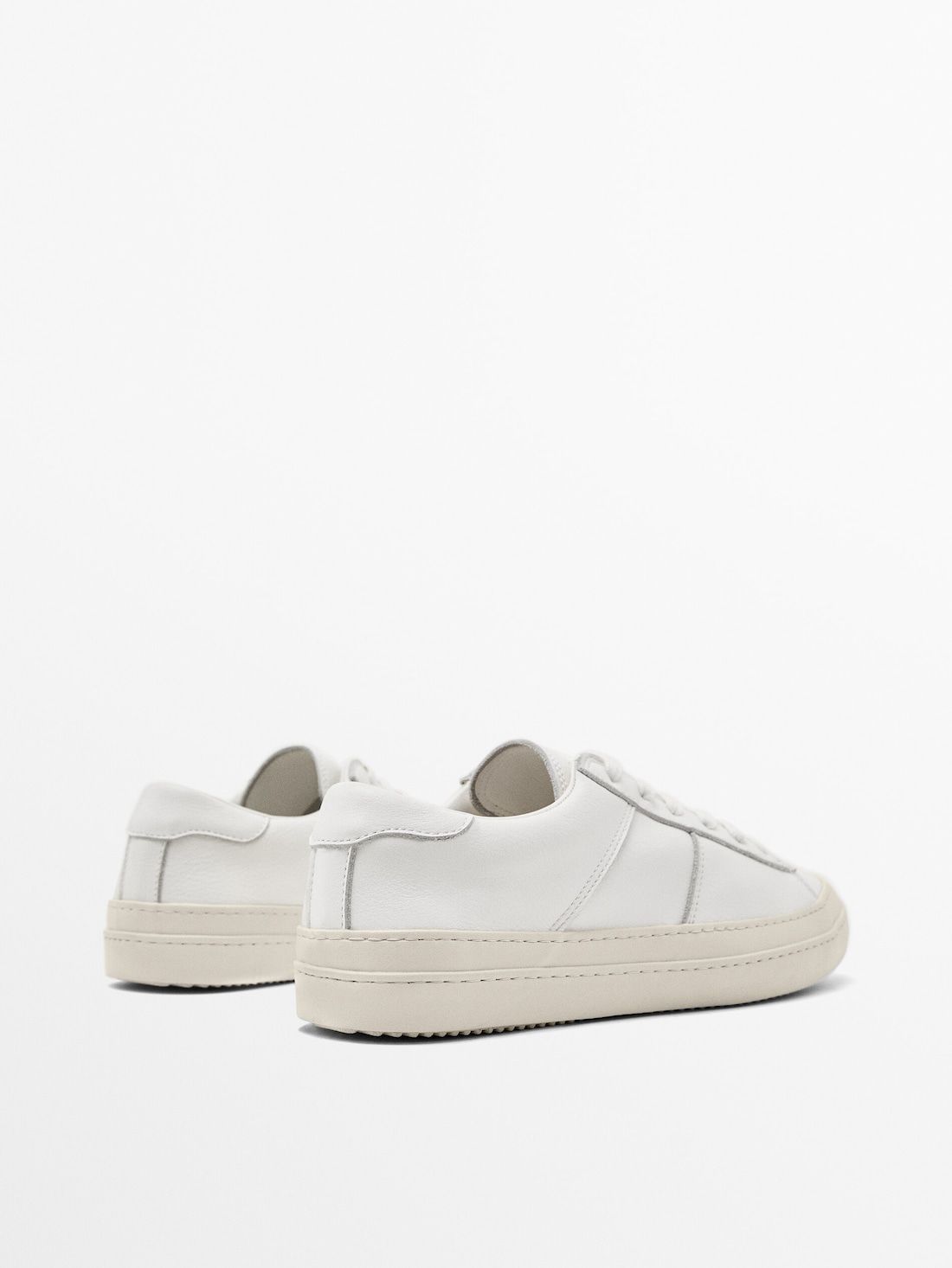 Massimo Dutti Nappa Men Sneakers White | US-NL8603412