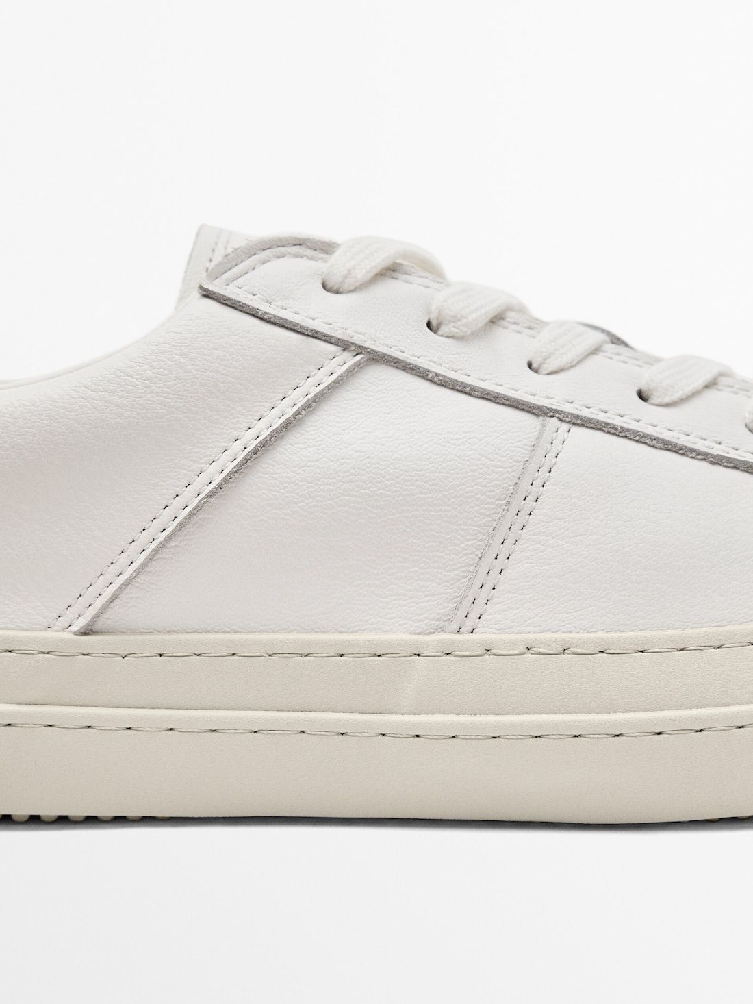 Massimo Dutti Nappa Men Sneakers White | US-NL8603412