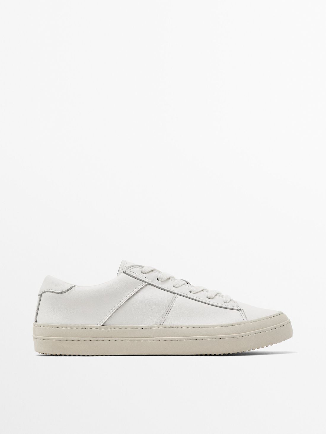 Massimo Dutti Nappa Men Sneakers White | US-NL8603412