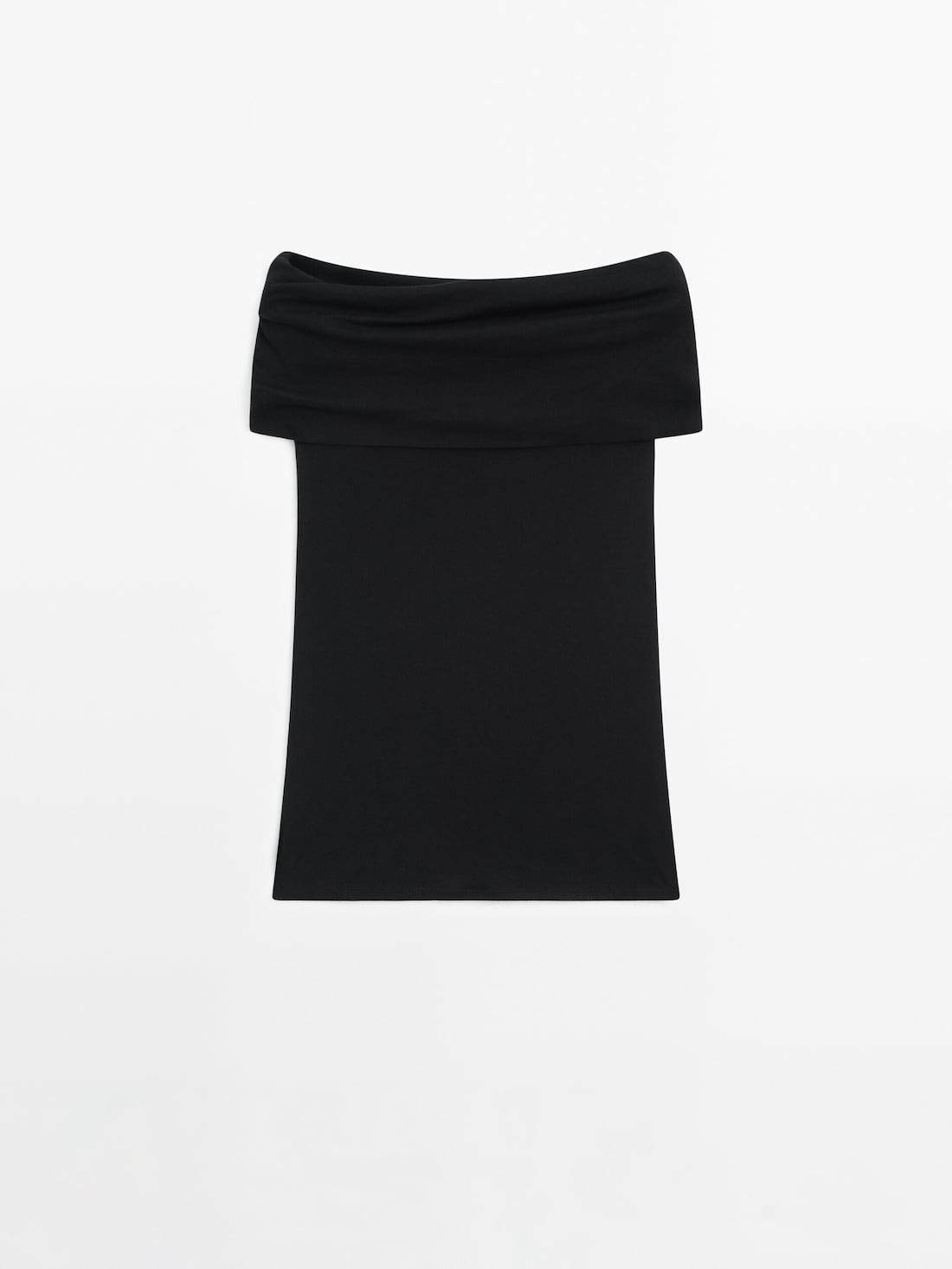 Massimo Dutti Off-the-shoulder Women Top Black | US-KQ3875019