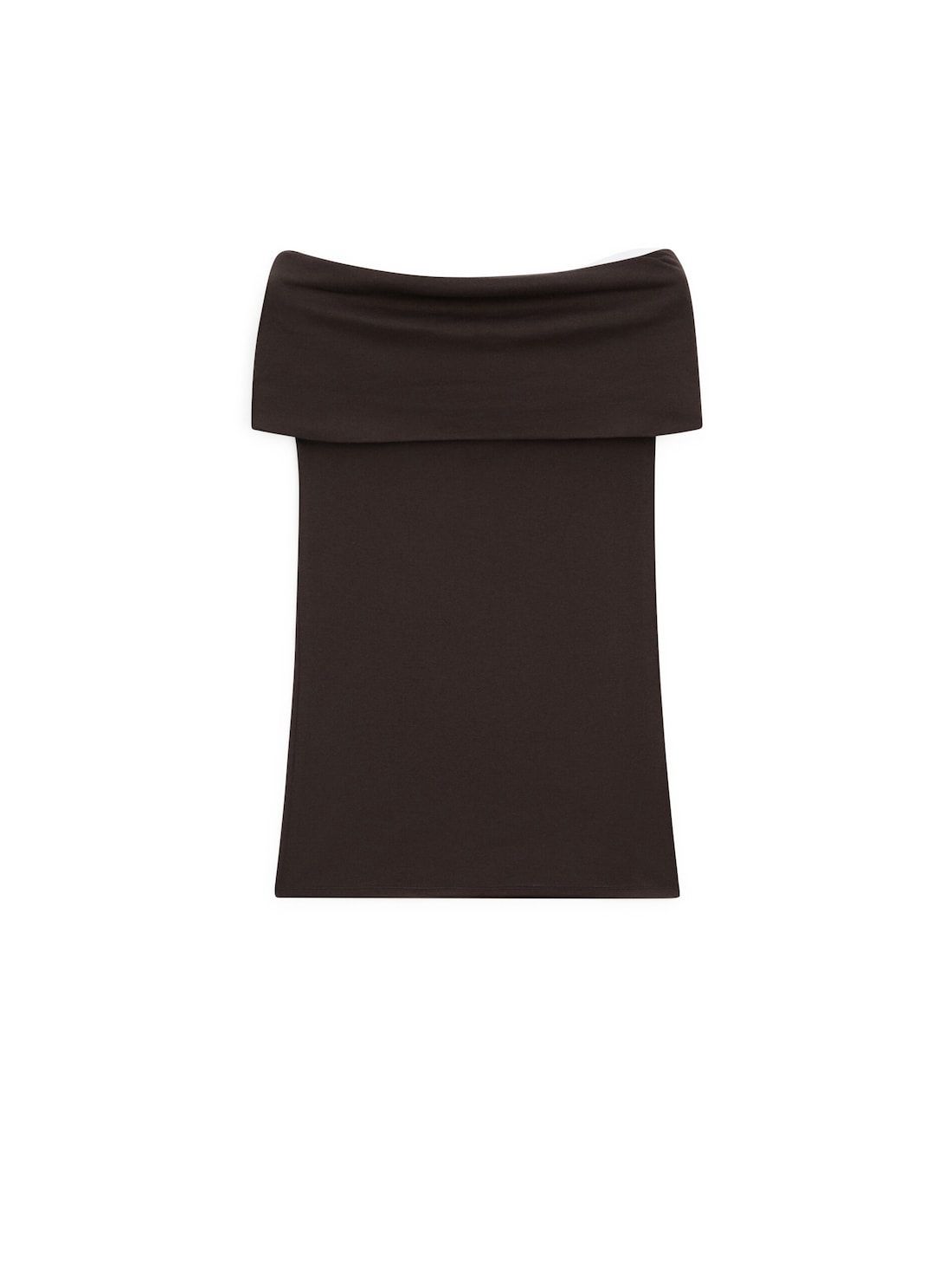 Massimo Dutti Off-the-shoulder Women Top Dark Brown | US-MY0218697